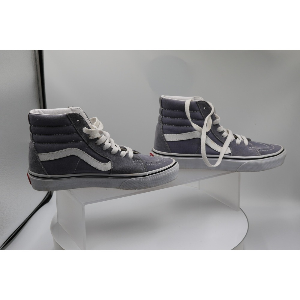 Vans Sk8-Hi Shoes Mens Sz 4.5 Women Sz 6 Gray White Suede Canvas High Top Skate - Picture 2 of 7